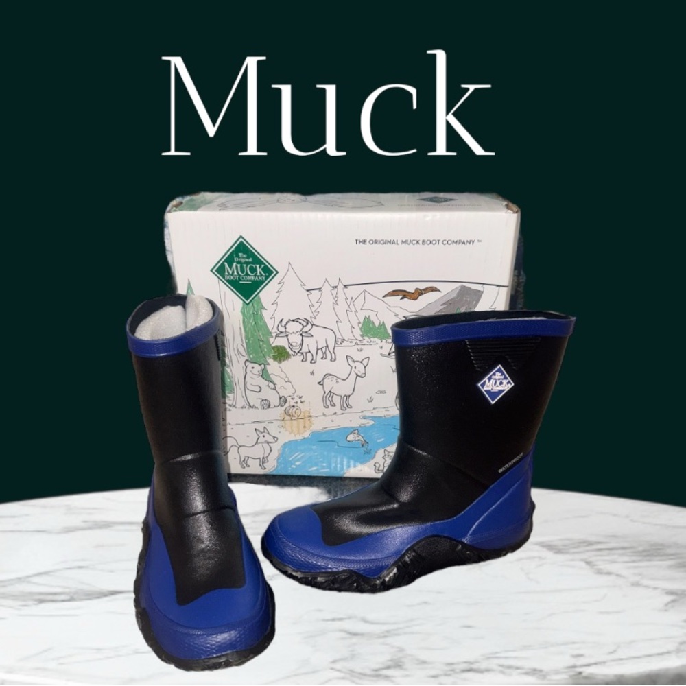 NWT NEW IN BOX MUCK BOOTS FORAGER waterproof boys RAIN SNOW boots size 13